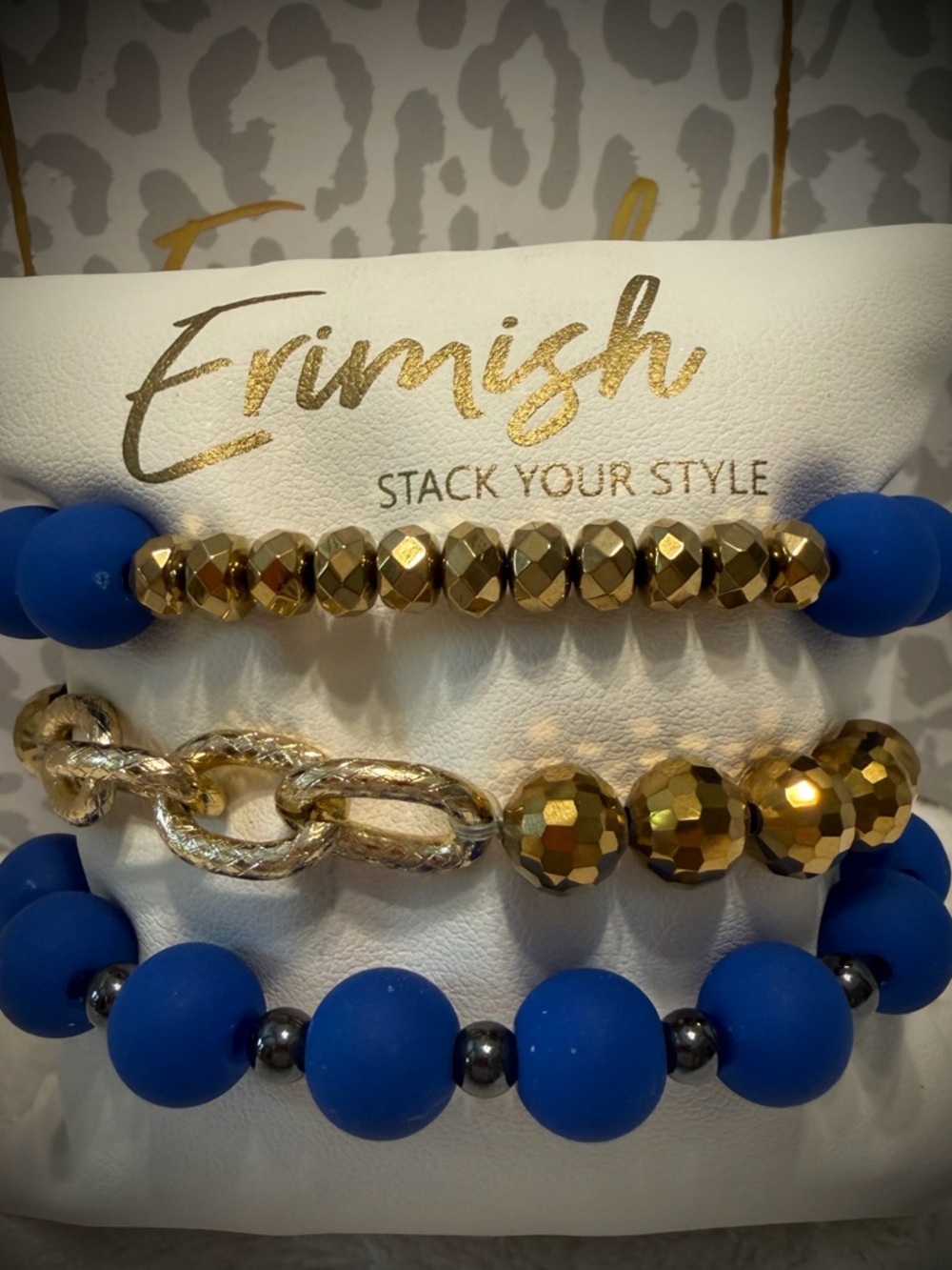 New ERIMISH Bracelets - 3 Pc - Blue - Custom Regular, Kids or Extended Size